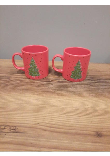 2 Li Kupa 10 cm Yılbaşı / Yeni Yıl / Çam Ağacı