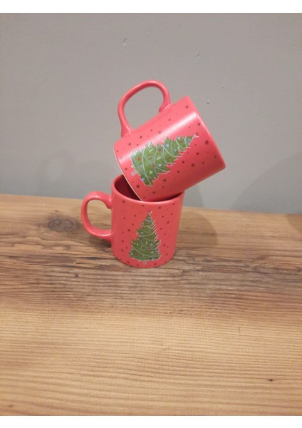 2 Li Kupa 10 cm Yılbaşı / Yeni Yıl / Çam Ağacı