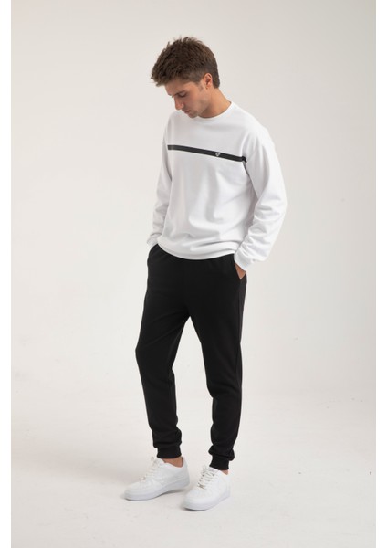 Erkek Baskılı Interlok Kumaş Sweatshirt