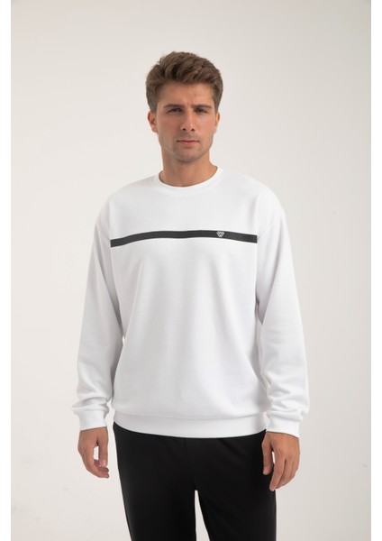 Erkek Baskılı Interlok Kumaş Sweatshirt
