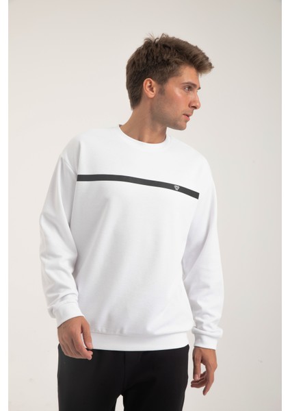 Erkek Baskılı Interlok Kumaş Sweatshirt