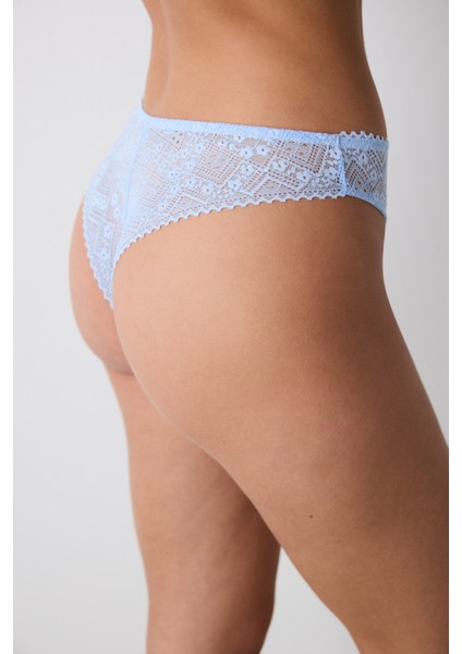 Lotus Lace Dantel Mavi Brazilian Külot