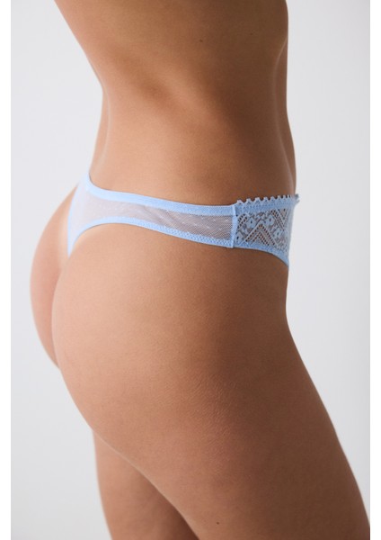 Cosy Lace Dantel Mavi Tanga Külot