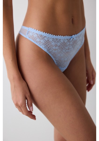 Cosy Lace Dantel Mavi Tanga Külot