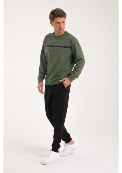 Erkek Baskılı Interlok Kumaş Sweatshirt