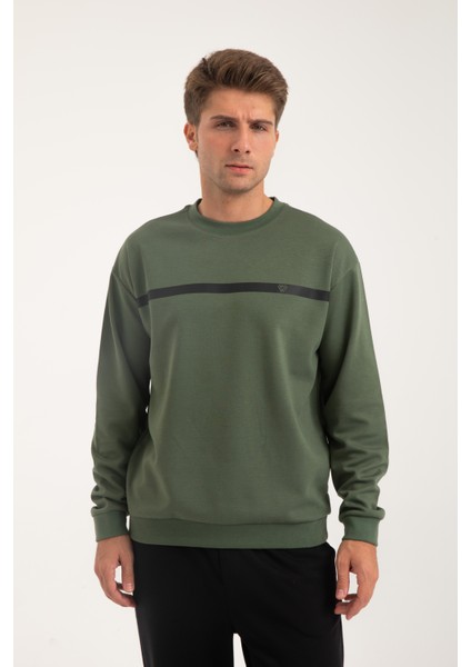 Erkek Baskılı Interlok Kumaş Sweatshirt