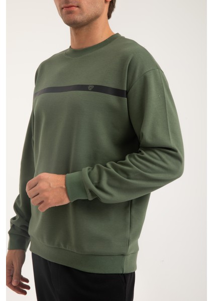 Erkek Baskılı Interlok Kumaş Sweatshirt