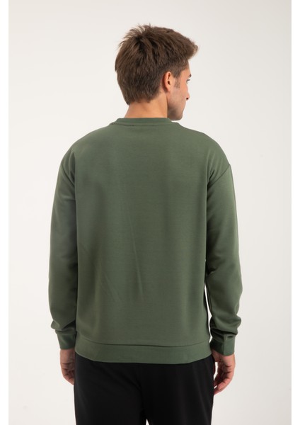 Erkek Baskılı Interlok Kumaş Sweatshirt