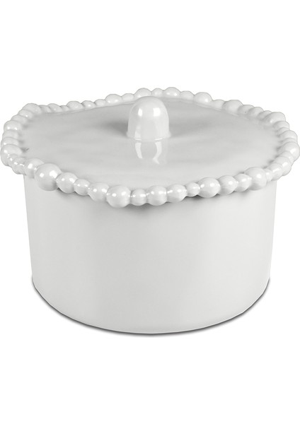 Joke Table Kitchen Melamin Bisküvi Kavanozu 11 cm x 11 cm Beyaz