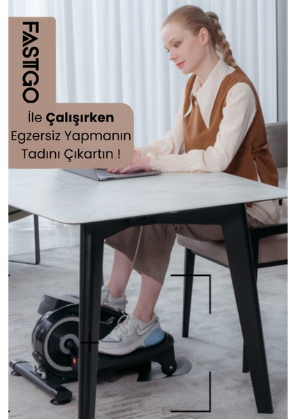 Masa Altı Sessiz Manyetik Dirençli 2ın1 Taşınabilir Eliptik Makine Ekranlı Bisiklet fiyatları