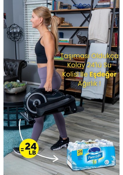 Masa Altı Sessiz Manyetik Dirençli 2ın1 Taşınabilir Eliptik Makine Ekranlı Bisiklet modelleri