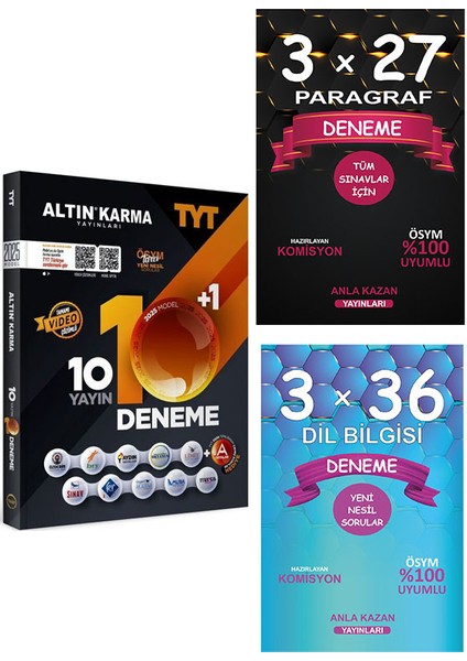 2025 Model TYT 10 Yayın 10 Deneme - Anla Kazan Paragraf - Dilbilgisi Deneme