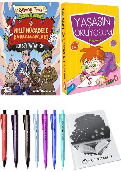 Yaşasın Okuyorum 10 Kitap ve Milli Mücadele Kahramanları Her Şey Vatan Için 2li Set