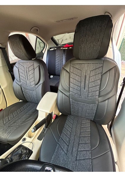 Fiat Doblo Araca Uygun Oto Koltuk Kılıfı Üniversal Keten ve Suni Deri Cepli Oto Koltuk Kılıf fiyatları