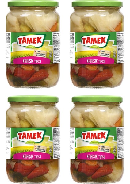 Karışık Turşu 680 gr Cam x 4 Adet