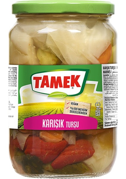 Karışık Turşu 680 gr Cam x 4 Adet