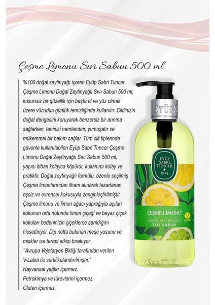 500 ml Sabun Paket Çeşme Limonu Sıvı ve Köpük, Japon Kiraz Çiçeği, Beyaz Sabun, Zeytinyağlı ve Rosie fiyatları