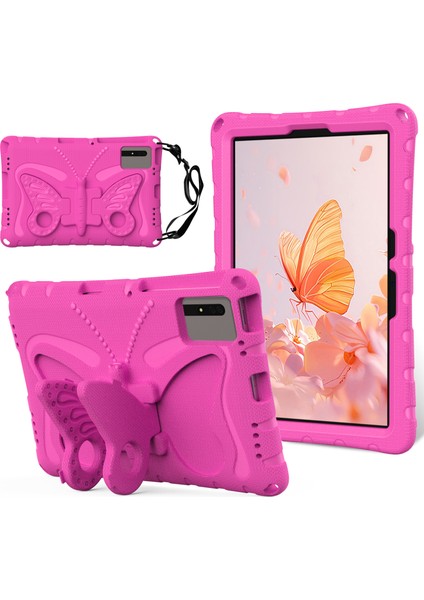 Kickstand Eva Tablet Kapak Huawei Matepad Se 11/lenovo Tab M11/SAMSUNG Galaxy Tab S9 Fe/s9/s8/s7/xiaomi Redmi Pad Se/pad 6-Rose (Yurt Dışından)