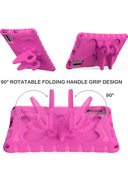 Kickstand Eva Tablet Kapak Huawei Matepad Se 11/lenovo Tab M11/SAMSUNG Galaxy Tab S9 Fe/s9/s8/s7/xiaomi Redmi Pad Se/pad 6-Rose (Yurt Dışından)