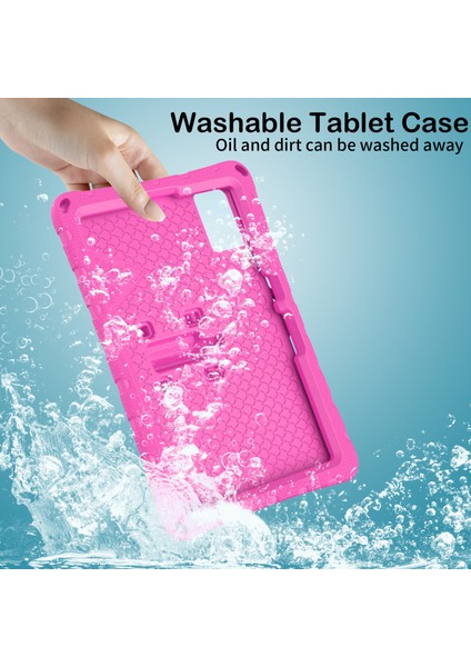 Kickstand Eva Tablet Kapak Huawei Matepad Se 11/lenovo Tab M11/SAMSUNG Galaxy Tab S9 Fe/s9/s8/s7/xiaomi Redmi Pad Se/pad 6-Rose (Yurt Dışından)