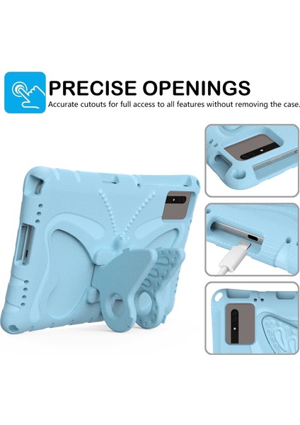Kickstand Eva Tablet Kılıfı Huawei Matepad Se 11/lenovo Tab M11/SAMSUNG Galaxy Tab S9 Fe/s9/s8/s7/xiaomi Redmi Pad Se/pad 6-Bebek Mavisi (Yurt Dışından)