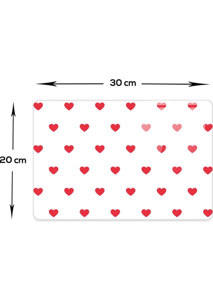 Cam Kesme Tahtası - Cam Kesme Tablası | Kalp Desenli | 20CM x 30CM