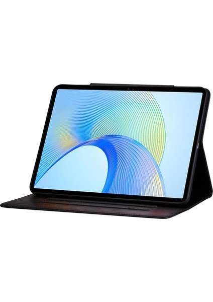 Honor Pad X8 Pro/pad X9 Kılıf Kart Yuvası Standlı Pu Deri Tablet Kılıfı-Siyah (Yurt Dışından)