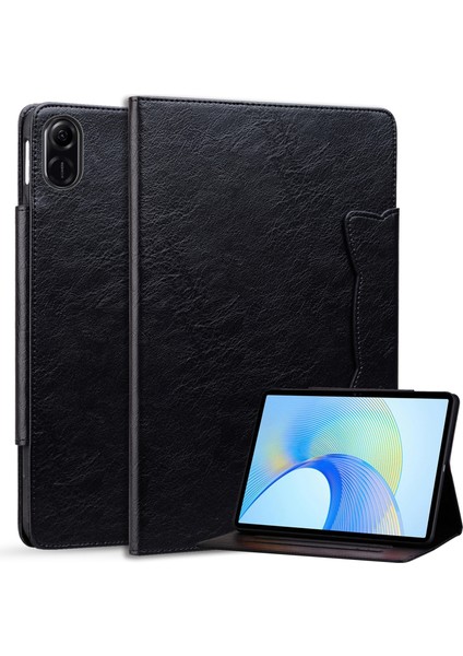 Honor Pad X8 Pro/pad X9 Kılıf Kart Yuvası Standlı Pu Deri Tablet Kılıfı-Siyah (Yurt Dışından)