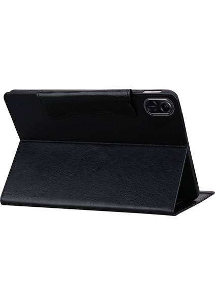 Honor Pad X8 Pro/pad X9 Kılıf Kart Yuvası Standlı Pu Deri Tablet Kılıfı-Siyah (Yurt Dışından)
