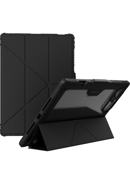 Nıllkın Tampon Deri Kılıf Pro Huawei Matepad Pro 13.2 Kılıf Slayt Kamera Kapağı Tablet Kılıfı Pu Deri Anti-Drop Kapak-Siyah (Yurt Dışından)
