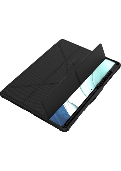 Nıllkın Tampon Deri Kılıf Pro Huawei Matepad Pro 13.2 Kılıf Slayt Kamera Kapağı Tablet Kılıfı Pu Deri Anti-Drop Kapak-Siyah (Yurt Dışından)