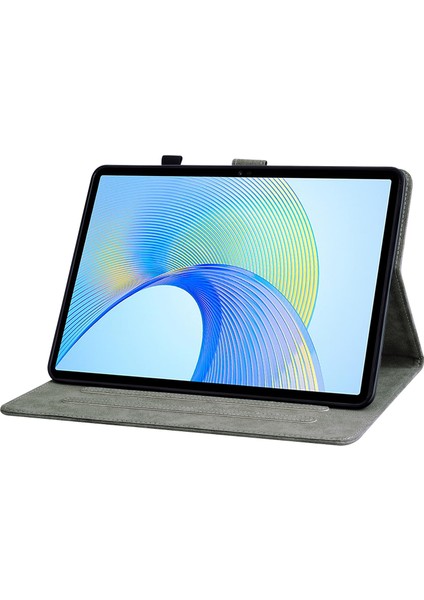 Honor Pad X8 Pro/pad X9 Kılıf Sevimli Kaplan Baskılı Pu Deri Standı Tablet Kapak-Yeşil (Yurt Dışından)