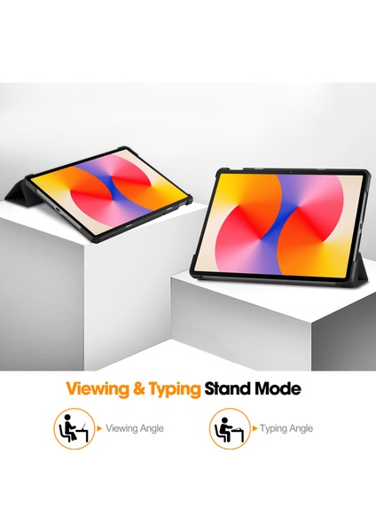 Huawei Matepad Se 11 Standlı Kılıf Darbeye Dayanıklı Deri Tablet Kapağı-Siyah (Yurt Dışından)