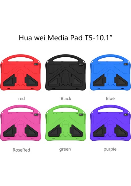 Anti-Şok Saplı Koruyucu Eva Tablet Kılıfı Kabuk Huawei Mediapad T5 10.1-Mor (Yurt Dışından)
