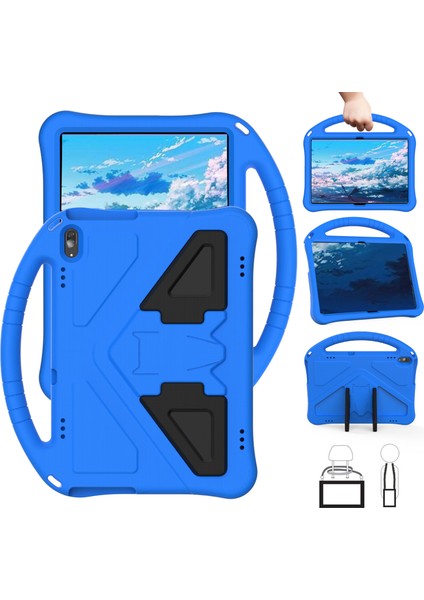 Anti-Şok Saplı Koruyucu Eva Tablet Kılıfı Kabuk Huawei Mediapad T5 10.1-Blue (Yurt Dışından)
