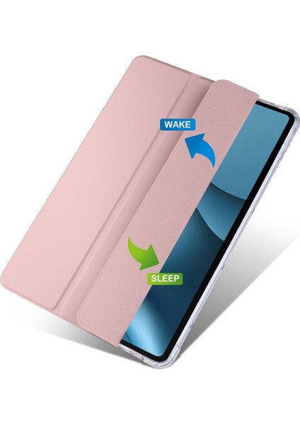 Huawei Matepad 10.4(2022)/(2020)ÜÇ Katlı Stand Tablet Kapak Pu Deri Otomatik Uyku/uyandırma Akıllı Kılıf Kalem Tutucu Ile-Pembe (Yurt Dışından)