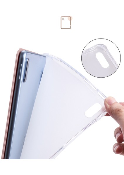 Huawei Matepad 10.4(2022)/(2020)ÜÇ Katlı Stand Tablet Kapak Pu Deri Otomatik Uyku/uyandırma Akıllı Kılıf Kalem Tutucu Ile-Pembe (Yurt Dışından)