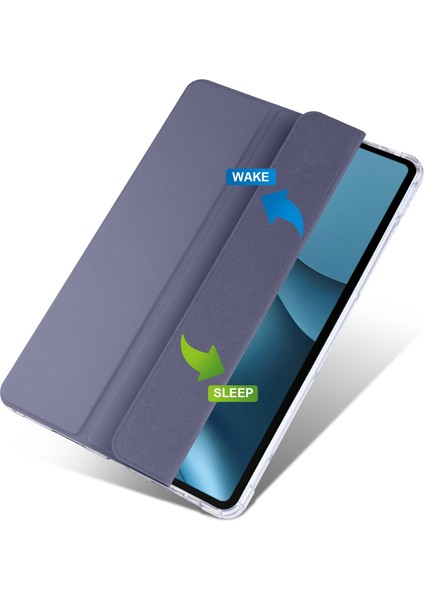 Huawei Matepad 10.4(2022)/(2020)ÜÇ Katlı Stand Tablet Kapak Pu Deri Otomatik Uyku/uyandırma Akıllı Kılıf Kalem Tutucu-Mor (Yurt Dışından)