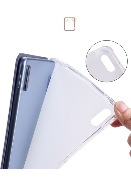Huawei Matepad 10.4(2022)/(2020)ÜÇ Katlı Stand Tablet Kapak Pu Deri Otomatik Uyku/uyandırma Akıllı Kılıf Kalem Tutucu-Mor (Yurt Dışından)