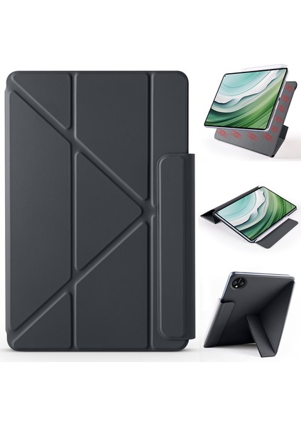 Huawei Matepad Pro 11(2024)/(2022)MANYETIK Kılıf Standı Deri Kapak Otomatik Uyandırma/uyku-Siyah (Yurt Dışından)