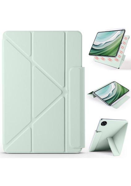 Huawei Matepad Pro 11(2024)/(2022)MANYETIK Kılıf Standı Deri Kapak Otomatik Uyandırma/uyku-Açık Yeşil (Yurt Dışından)