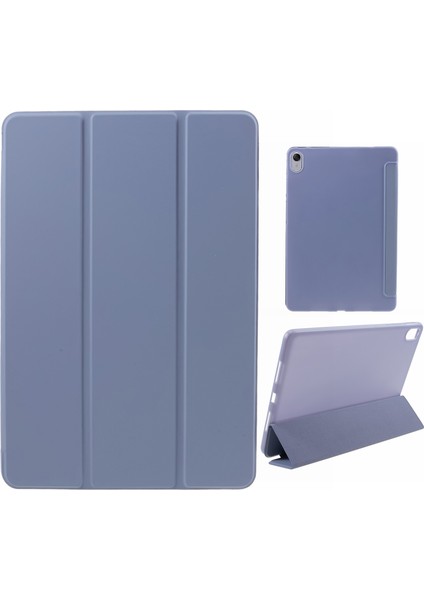 Huawei Matepad 11.5 Için Pu Deri + Silikon Darbeye Dayanıklı Kapak Anti-Drop Üç Katlı Stand Tablet Kılıfı-Mor (Yurt Dışından)