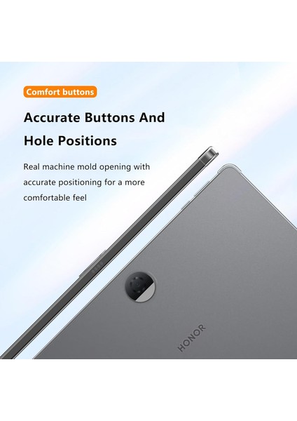 Honor Pad 9 Kılıf Için Dört Köşeli Drop-Proof Şeffaf Tablet Tpu Kapak (Yurt Dışından)