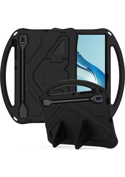 Kickstand Tasarım Darbeye Dayanıklı Eva Tablet Kılıfı Huawei Matepad Pro 12.6(2021)-SIYAH Için Saplı (Yurt Dışından)