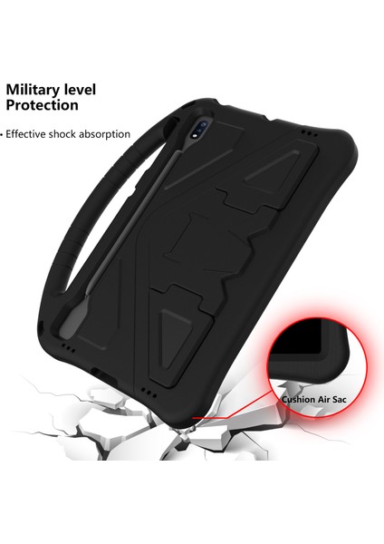 Kickstand Tasarım Darbeye Dayanıklı Eva Tablet Kılıfı Huawei Matepad Pro 12.6(2021)-SIYAH Için Saplı (Yurt Dışından)