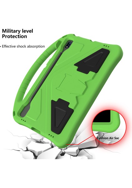 Kickstand Tasarım Darbeye Dayanıklı Eva Tablet Kapak Kılıfı Huawei Matepad Pro 12.6(2021)-YEŞIL Için Saplı (Yurt Dışından)