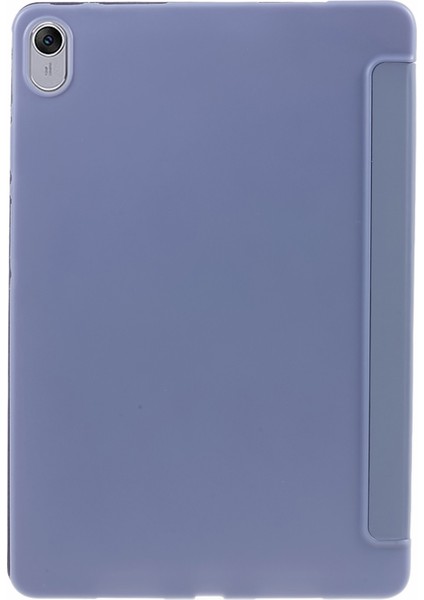 Huawei Matepad 11.5 Için Pu Deri + Silikon Darbeye Dayanıklı Kapak Anti-Drop Üç Katlı Stand Tablet Kılıfı-Mor (Yurt Dışından)