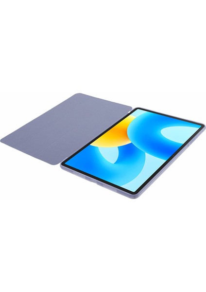 Huawei Matepad 11.5 Için Pu Deri + Silikon Darbeye Dayanıklı Kapak Anti-Drop Üç Katlı Stand Tablet Kılıfı-Mor (Yurt Dışından)