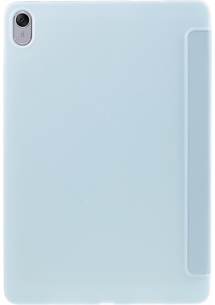Huawei Matepad 11.5 Için Pu Deri + Silikon Darbeye Dayanıklı Kapak Anti-Drop Üç Katlı Stand Tablet Kılıfı-Bebek Mavisi (Yurt Dışından)