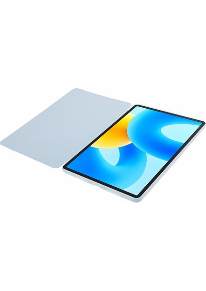 Huawei Matepad 11.5 Için Pu Deri + Silikon Darbeye Dayanıklı Kapak Anti-Drop Üç Katlı Stand Tablet Kılıfı-Bebek Mavisi (Yurt Dışından)